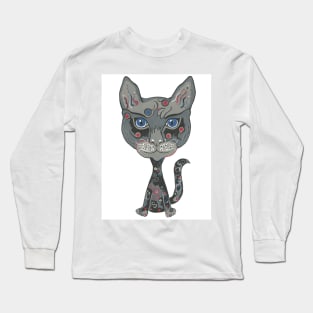 TATTOO Cat Painting Long Sleeve T-Shirt